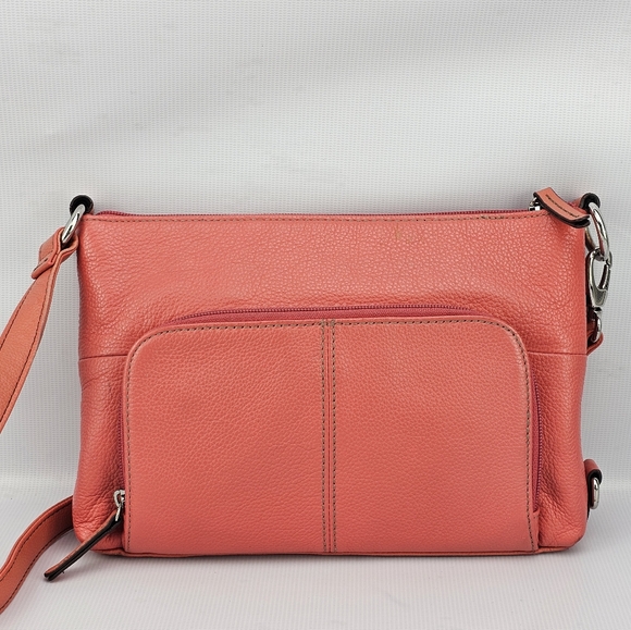 Tignanello Heritage E/W Rfid Protection Cross Body Bag Coral - Picture 2 of 10